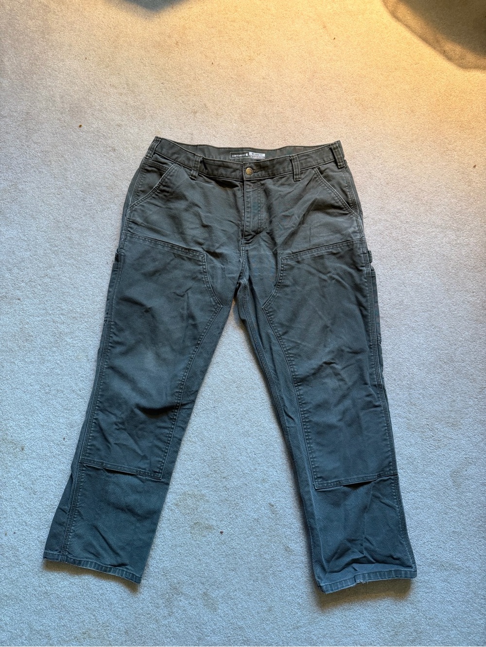 Carhartt Men's 38x30 Green Cargo Work Pants